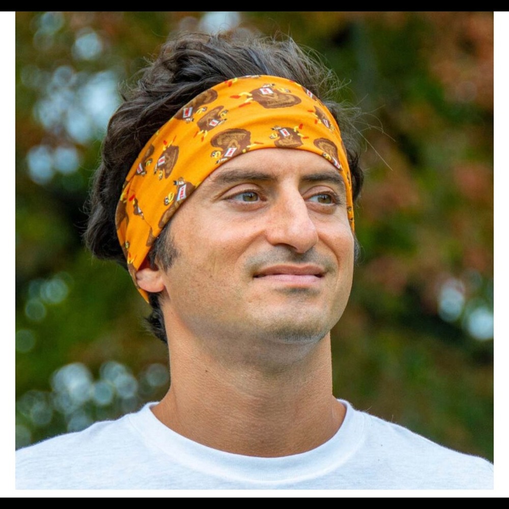 Rok Bands Running Headband for Athletes. Unisex TURKEY Pattern .NEW!  UPF 19+